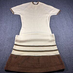 Vintage Cadillac Virgin Wool Sweater Dress Womens Made in Italy Hand Knit Sz 10